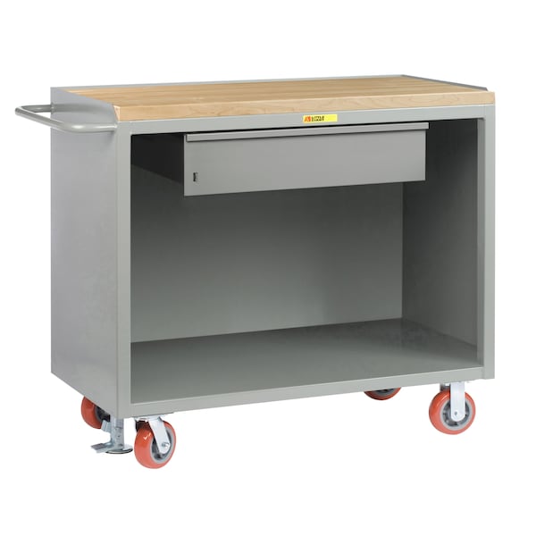 Little Giant Mobile Bench Cabinets, 36"W, Heavy-Duty Drawer, 1-3/4" Butcher Block MJ-2436-HDFL - main